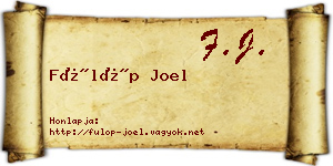 Fülöp Joel névjegykártya
