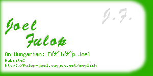 joel fulop business card